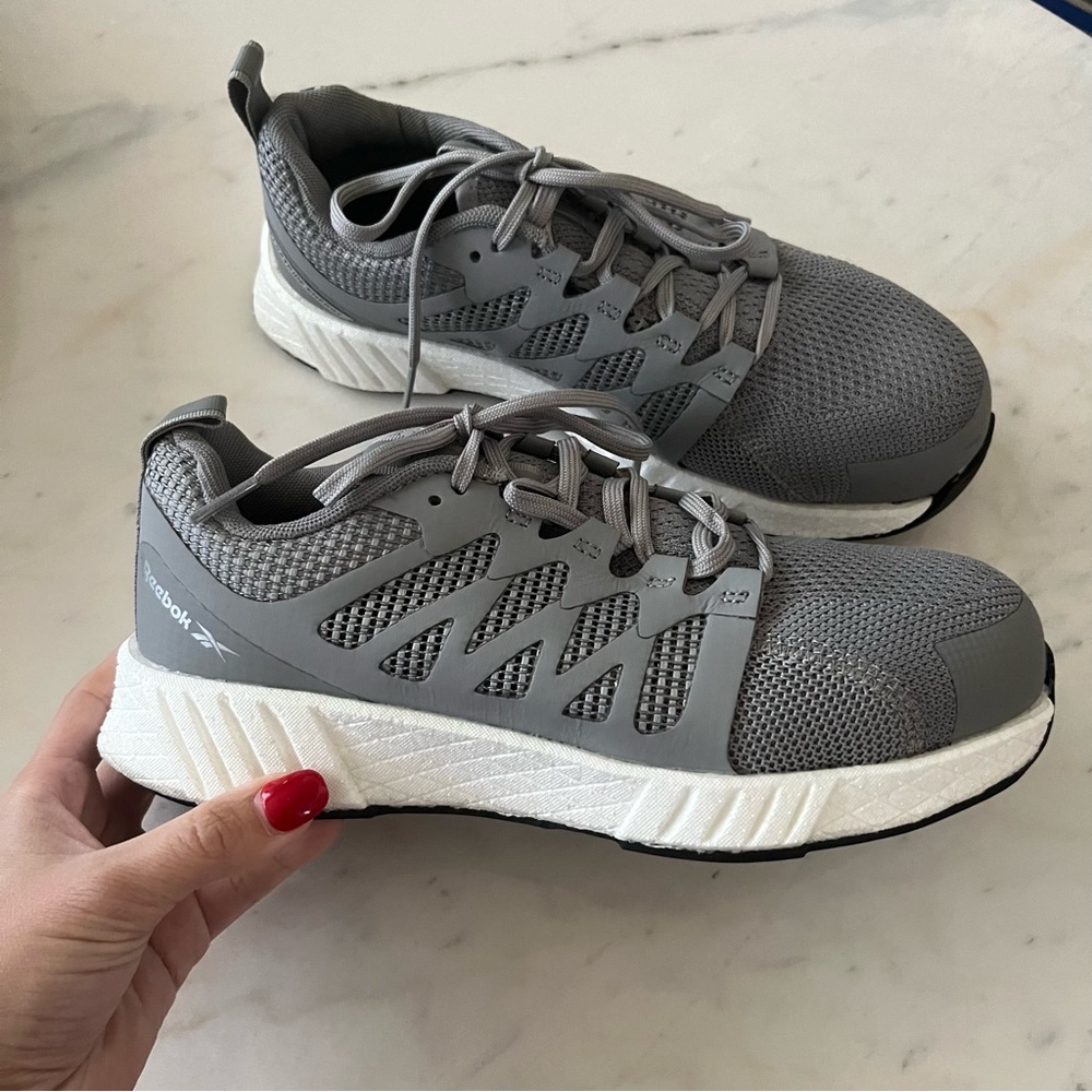 Reebok Womens Fushion Flexwave Heritage Grey Safety Shoes Size 7
